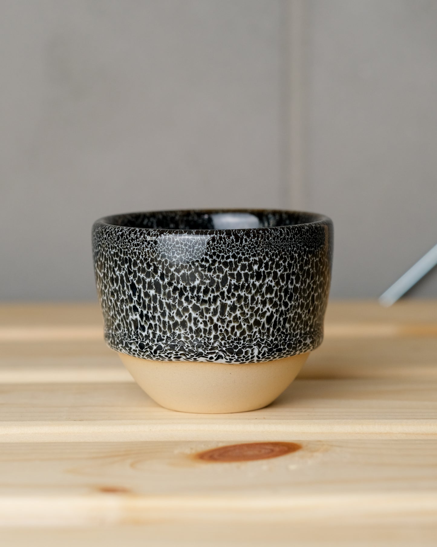 106. Espresso cup 100ml, black and white, light stoneware