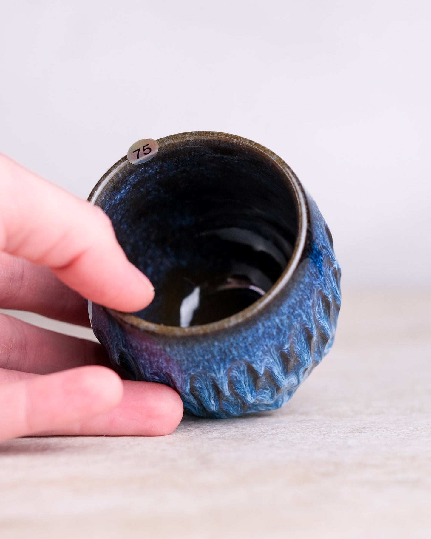 075. Carved cup 240ml, a specific piece