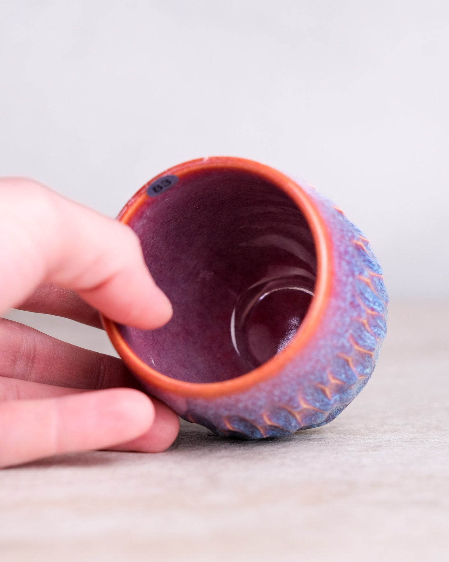 083. Carved cup 240ml, a specific piece