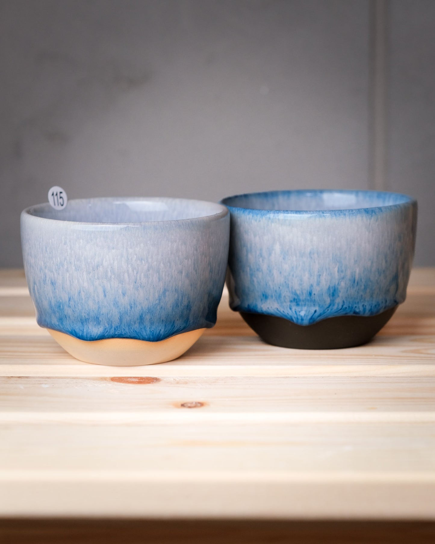 115. Pair of cappuccino V2 cups 200ml, slipcasted