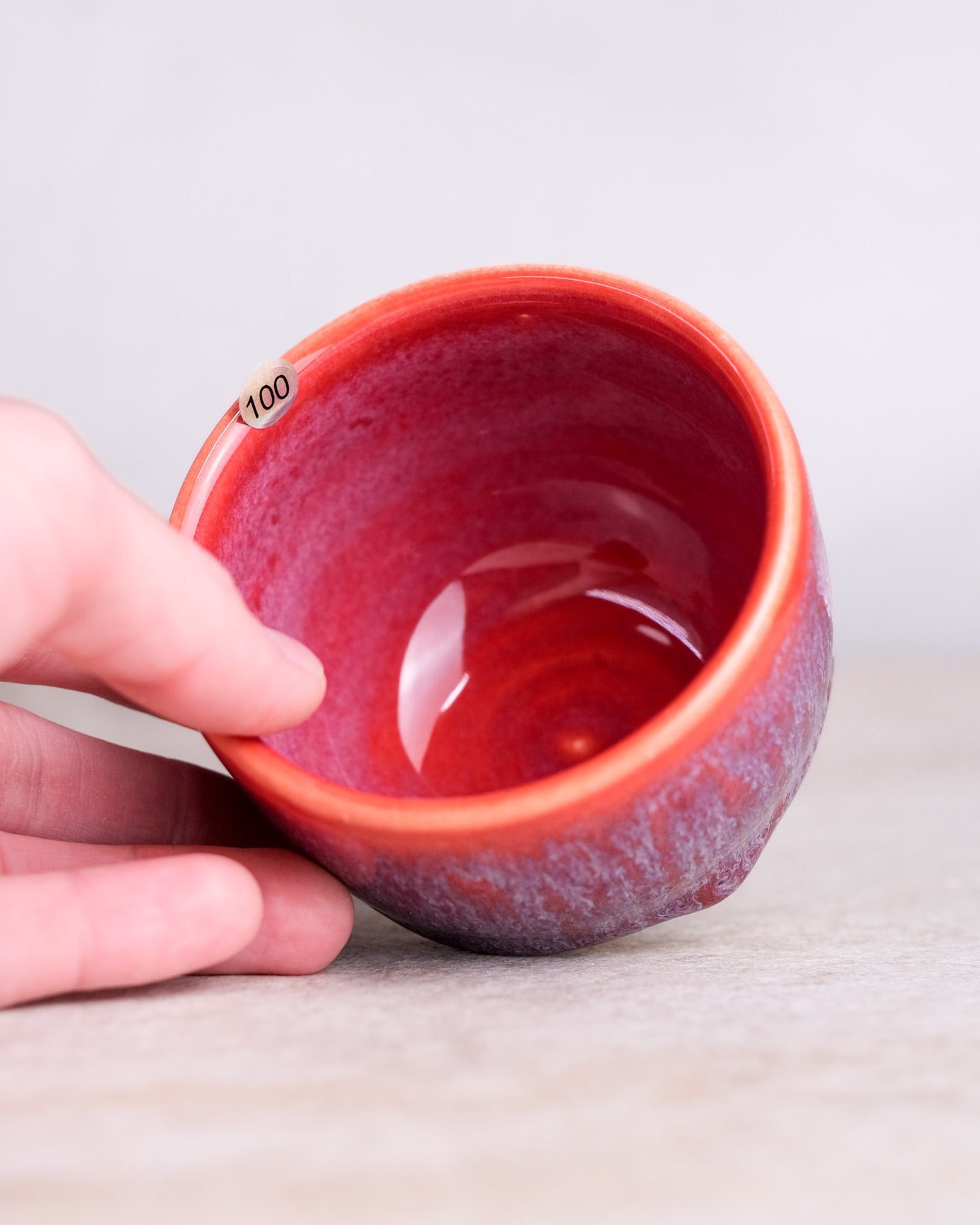 100. 180-200 ml cup, thrown, specific piece