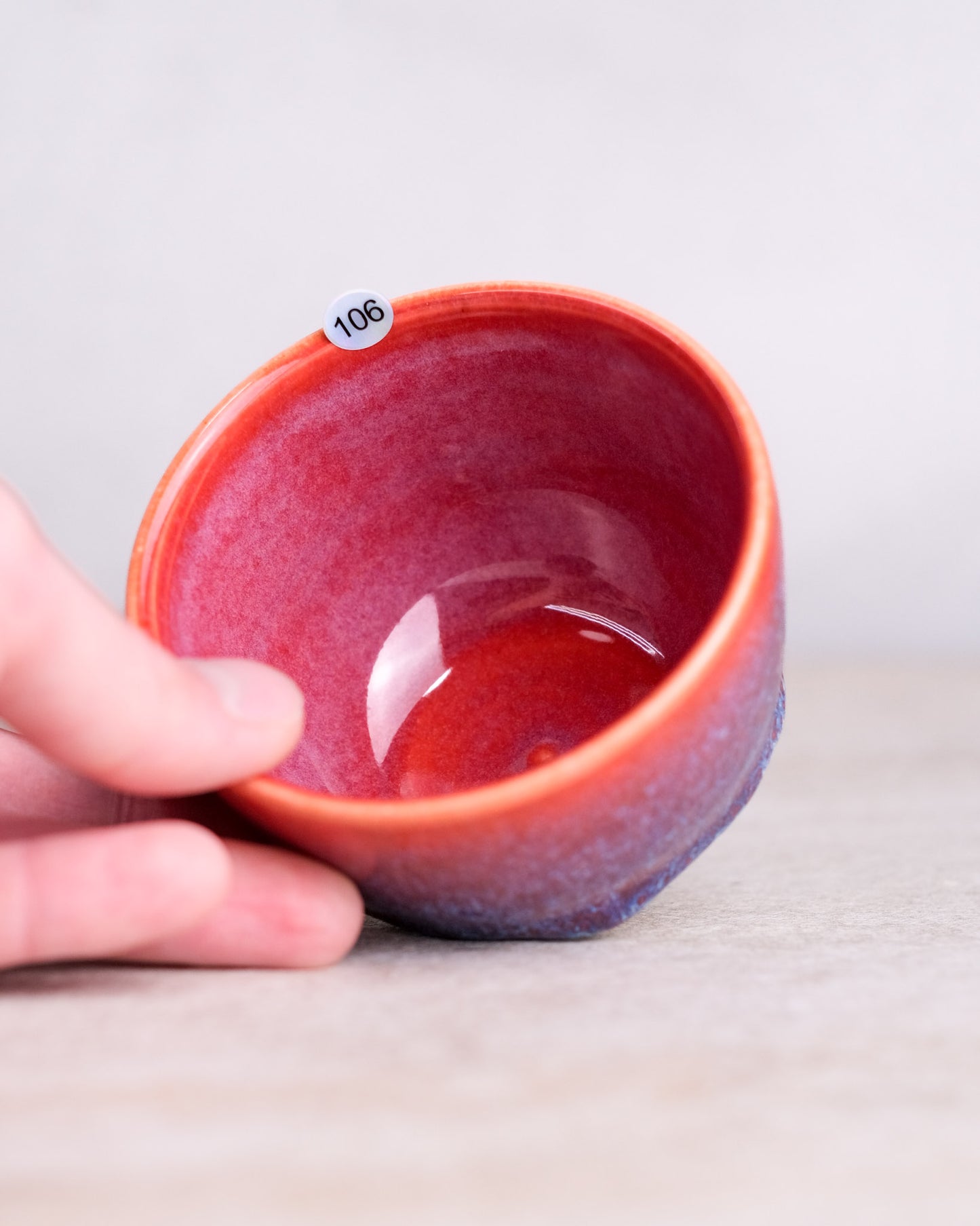 106. 180-220 ml cup, thrown, specific piece