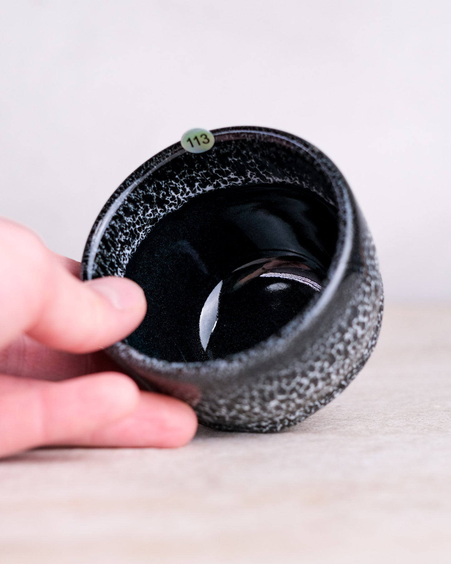 113. 180-200 ml cup, thrown, specific piece