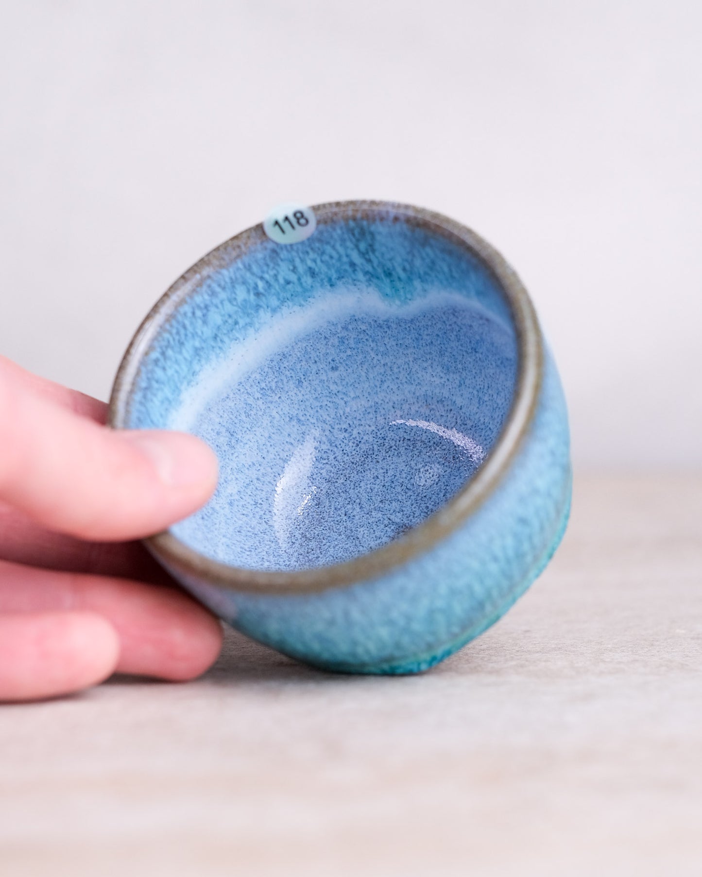 118. 180-200 ml cup, thrown, specific piece