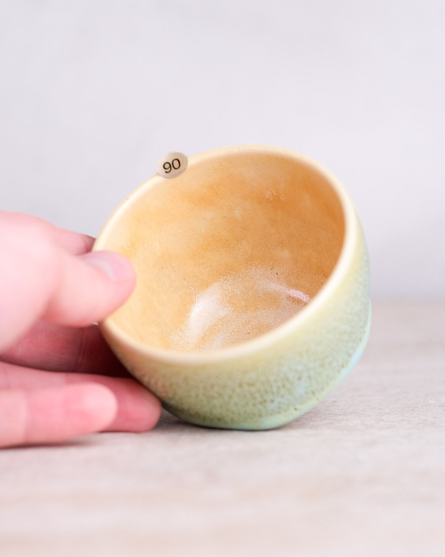 090. 160-180 ml cup, thrown, specific piece