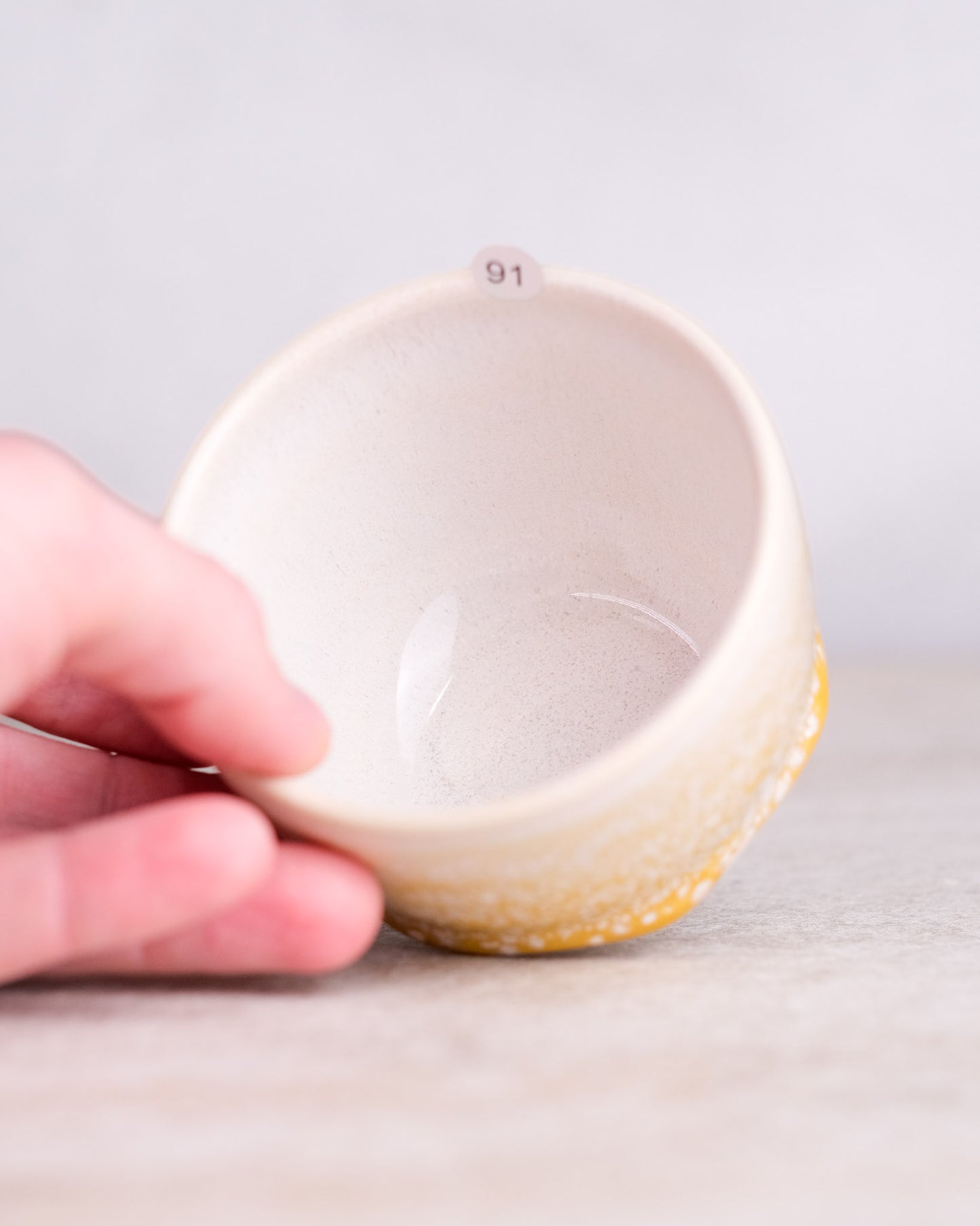 091. 160-200 ml cup, thrown, specific piece