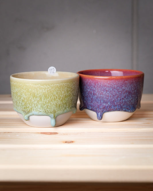 112. Pair of cappuccino V2 porcelain cups 140-150ml, slipcasted