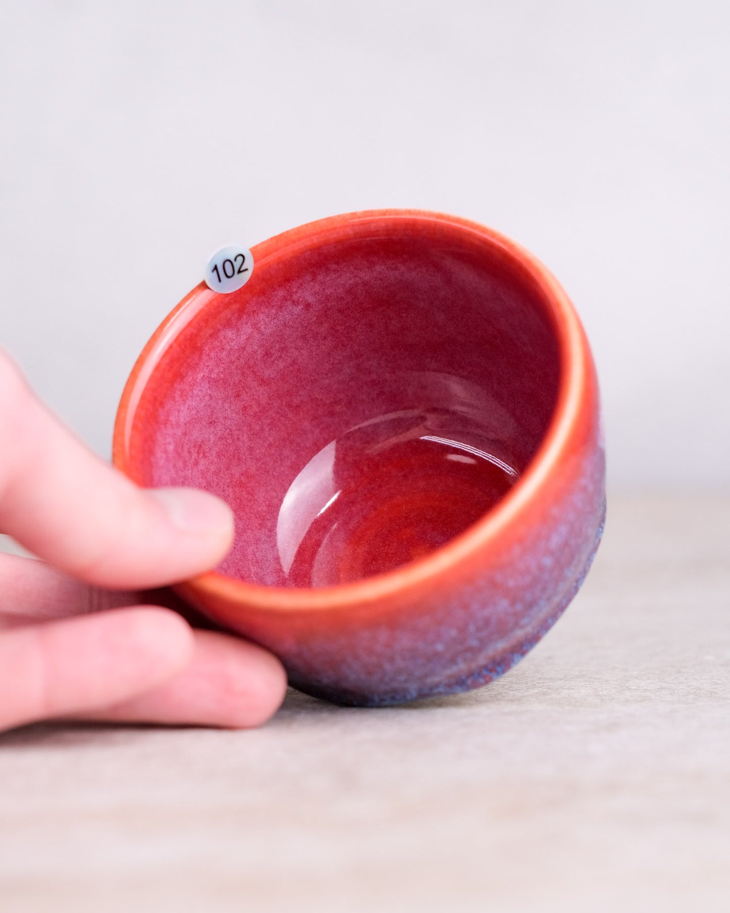102. 180-220 ml cup, thrown, specific piece