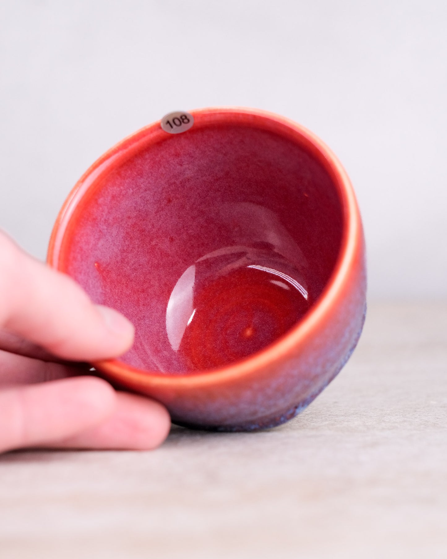 108. 180-220 ml cup, thrown, specific piece
