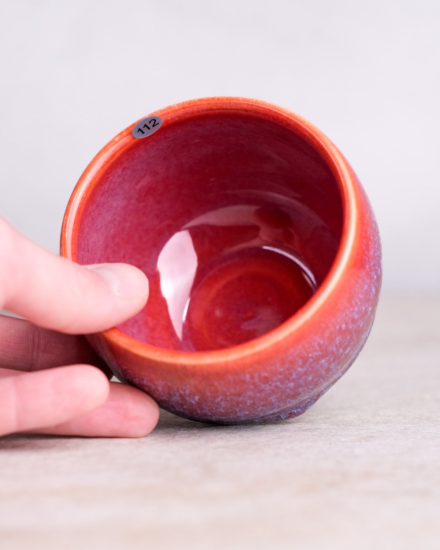 112. 220-250 ml cup, thrown, specific piece
