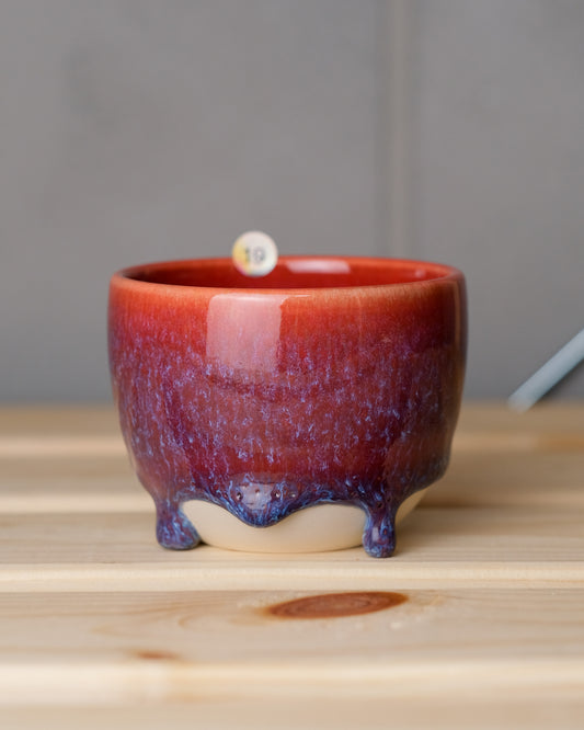 019. 160-200 ml cup, thrown, a specific piece