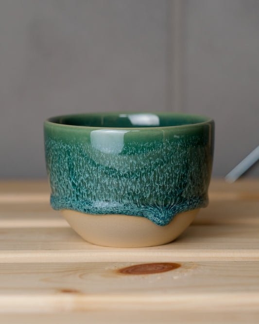 087. Cappuccino cup 200ml, V2 slipcasted, light clay