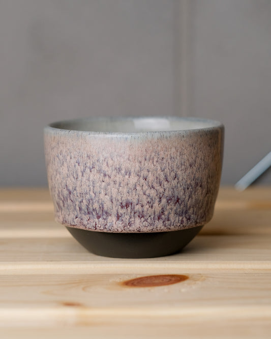 079. Cappuccino cup 200ml, V2 slipcasted, black clay