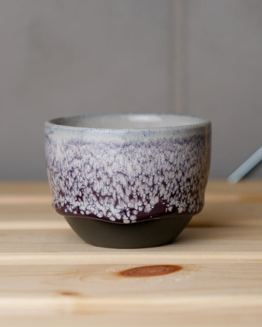 078. Cappuccino cup 200ml, V2 slipcasted, black clay