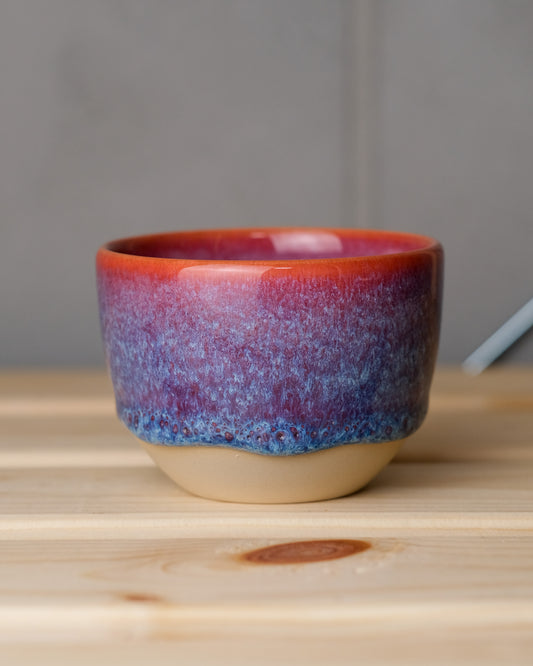 077. Cappuccino cup 200ml, V2 slipcasted, light clay